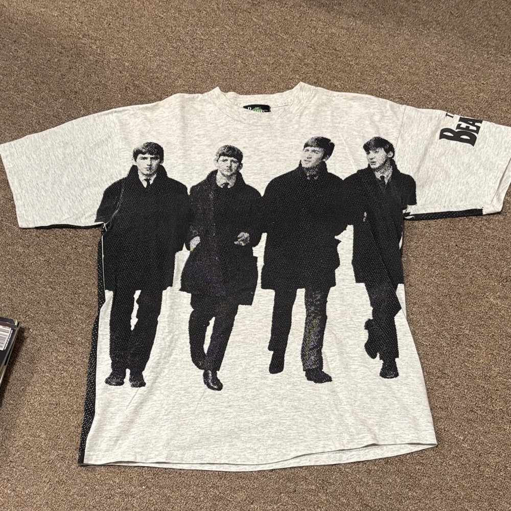 RARE The Beatles All Over Print Vintage T Shirt Apple Corps 1991 Size XL